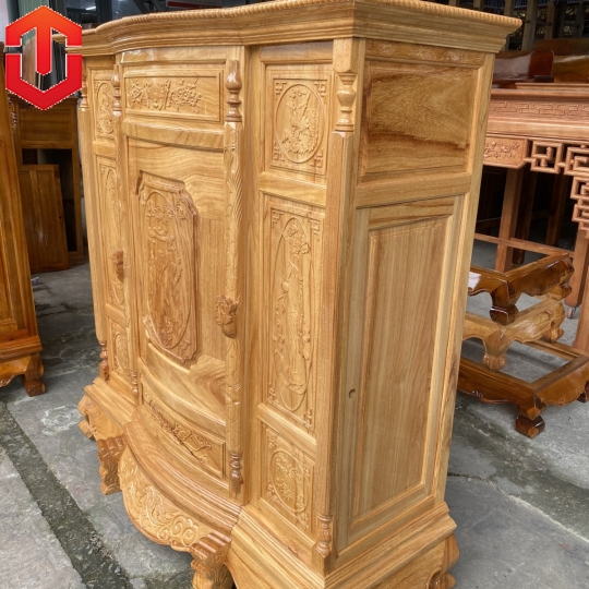 TỦ THỜ GÕ ĐỎ 1M47 6 CHÂN - Ảnh 8