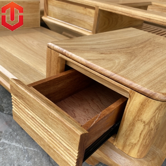 SOFA GÓC CHÂN THUYỀN GÕ ĐỎ VẾ TRÁI - Ảnh 11
