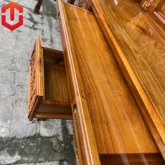 BÀN CÚNG TRÀM 2 TẦNG 1M27 CHẠM RỒNG - Ảnh 11