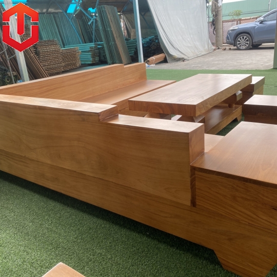 SOFA GÓC NGUYÊN KHỐI GÕ ĐỎ - Ảnh 8