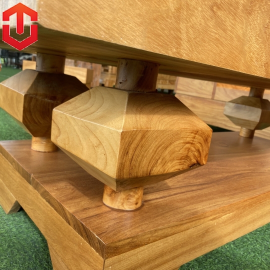 SOFA GÓC NGUYÊN KHỐI GÕ ĐỎ - Ảnh 11