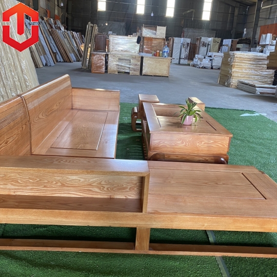 SOFA GÓC ĐÙI GÀ SỒI LAU MÀU HƯƠNG VÀNG - VẾ TRÁI - Ảnh 7
