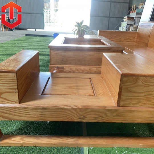 SOFA GÓC ĐÙI GÀ SỒI LAU MÀU HƯƠNG VÀNG - VẾ TRÁI - Ảnh 14