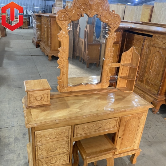 BÀN PHẤN GÕ ĐỎ 1M1 - Ảnh 13