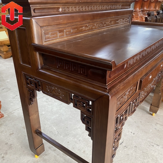 BÀN CÚNG SỒI 2 TẦNG 1M53 - MÀU ÓC CHÓ - Ảnh 7