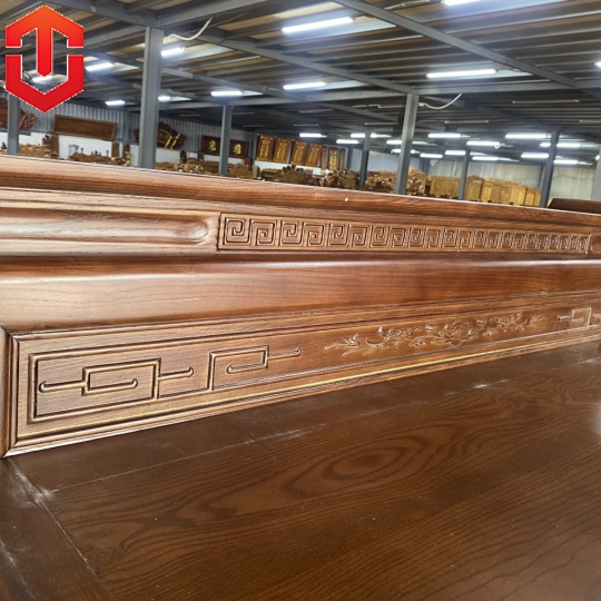 BÀN CÚNG SỒI 2 TẦNG 1M53 - MÀU ÓC CHÓ - Ảnh 4