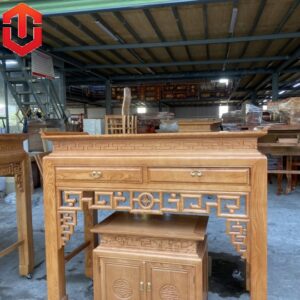 BÀN CÚNG SỒI LAU HƯƠNG 1M27 HỘC KÉO KÈM TỦ