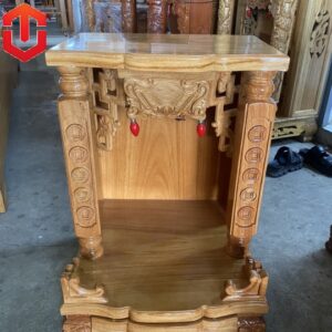 BÀN THỜ ÔNG ĐỊA GÕ ĐỎ CỘT VUÔNG 60CM