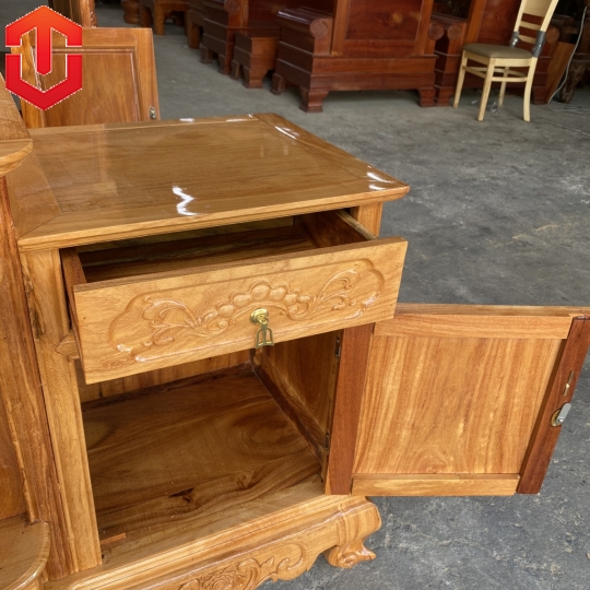 KỆ CỘT NHÔ GÕ ĐỎ 2M2 - KỆ TIVI - Ảnh 10