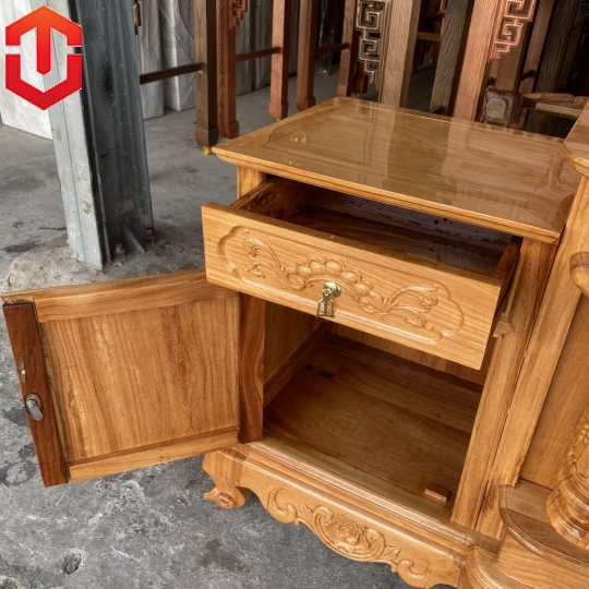 KỆ CỘT NHÔ GÕ ĐỎ 2M2 - KỆ TIVI - Ảnh 8