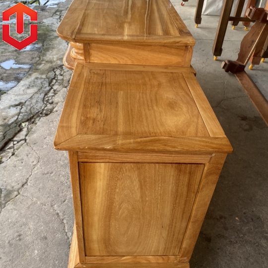 KỆ CỘT NHÔ GÕ ĐỎ 2M2 - KỆ TIVI - Ảnh 3