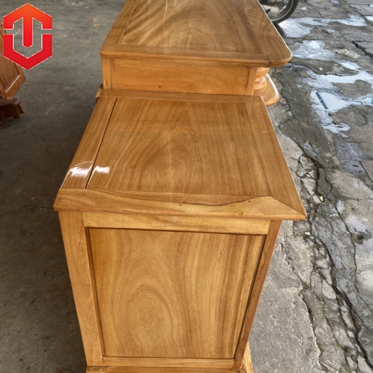 KỆ CỘT NHÔ GÕ ĐỎ 2M2 - KỆ TIVI - Ảnh 9