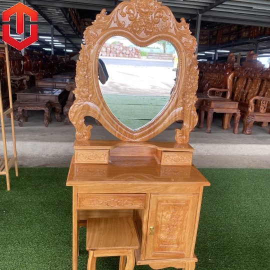 BÀN PHẤN TIM GÕ 80CM