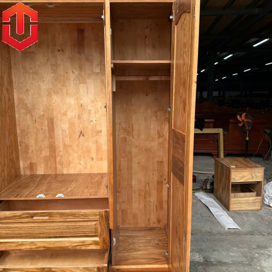 TỦ ÁO HƯƠNG XÁM 4 CÁNH - TUYỆT VỜI CHO KHÔNG GIAN PHÒNG NGỦ CỦA BẠN - Ảnh 4