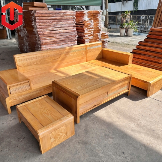SOFA SỒI GÓC L CHÂN CUỐN SỒI LAU HƯƠNG - VẾ PHẢI - Ảnh 4