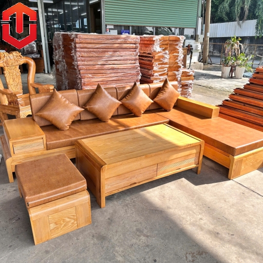 SOFA SỒI GÓC L CHÂN CUỐN SỒI LAU HƯƠNG - VẾ PHẢI - Ảnh 5